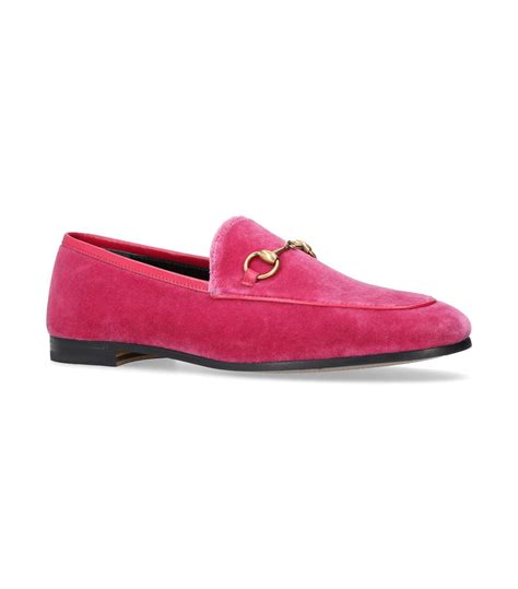 gucci pink velvet flats|Gucci women's loafers.